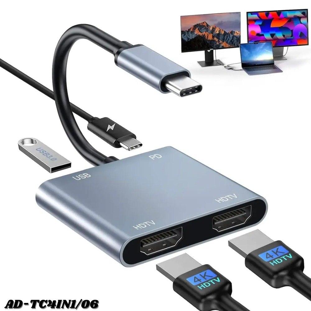 Adaptador multipuerto Tipo C portátil