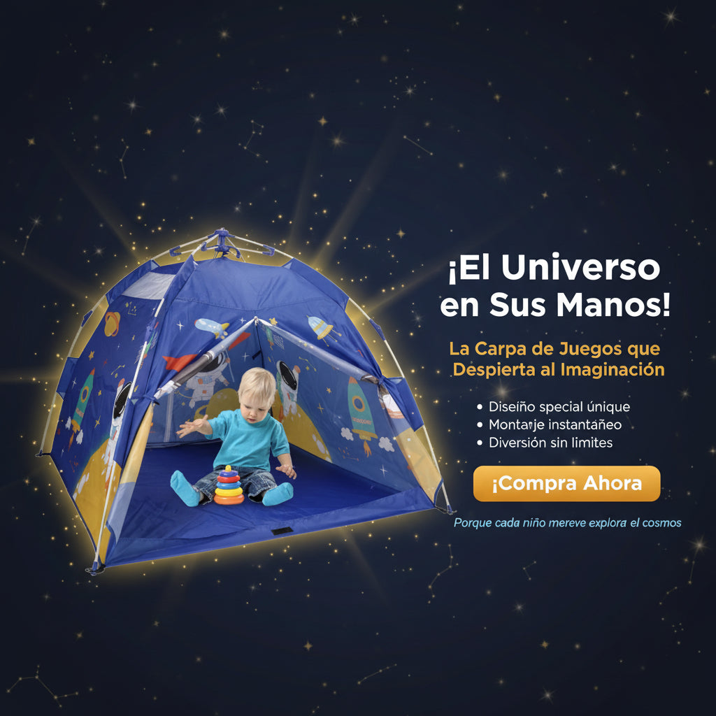 Carpa Automatica para Niños con diseño espacial