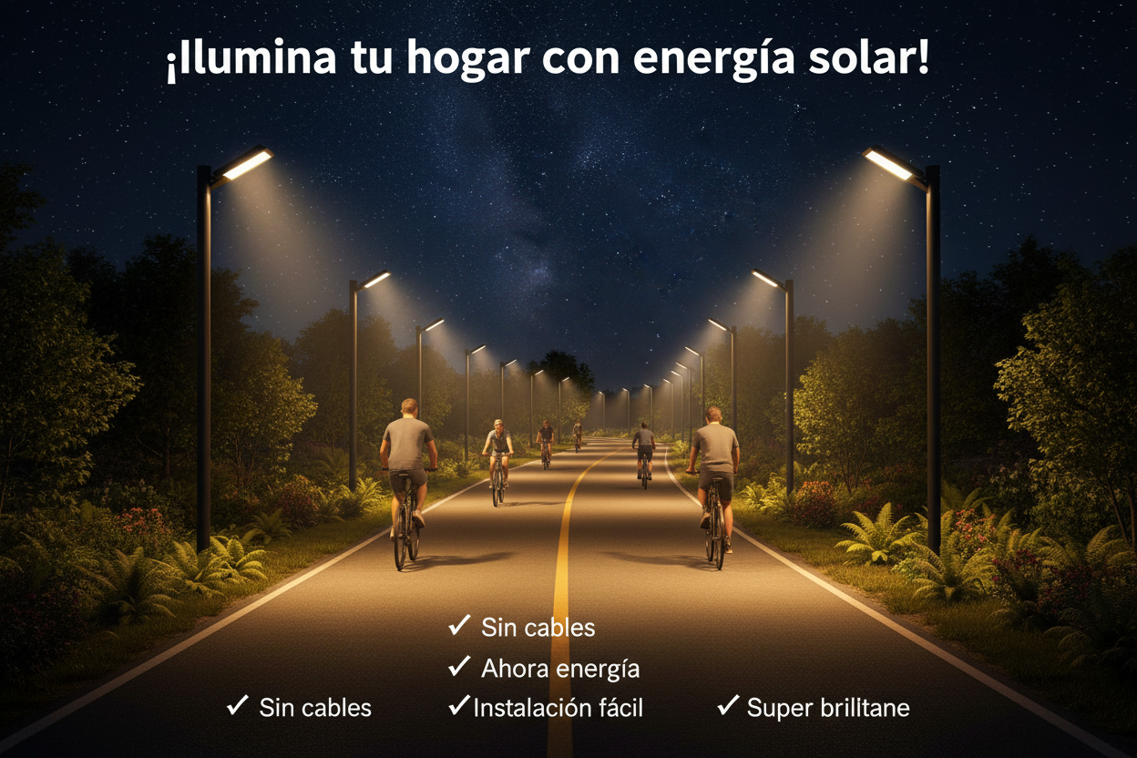 Lámpara Solar Led de 30w para jardín