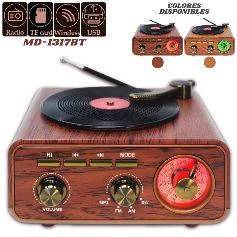 Radio Parlante Retro Bluetooth portátil