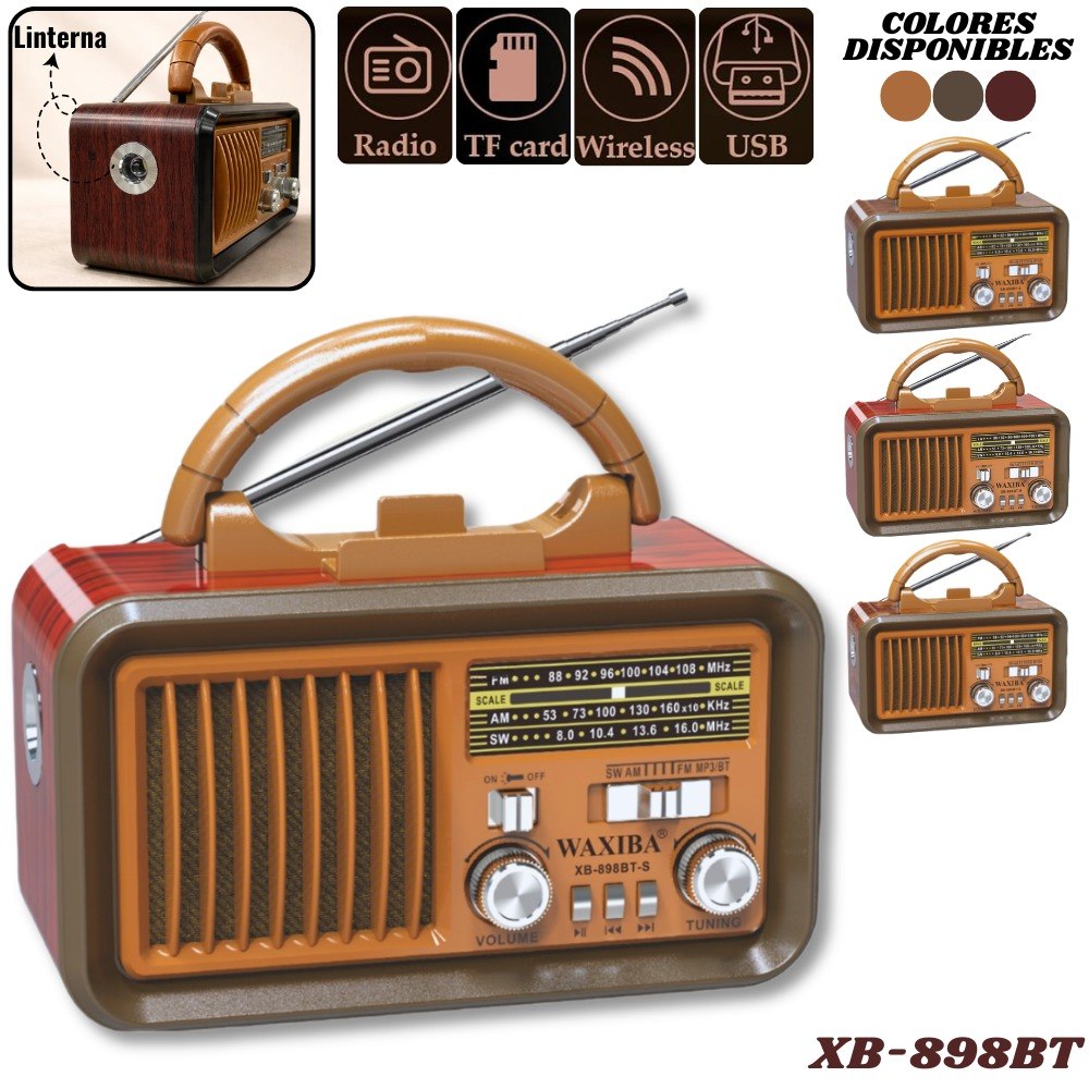Radio Parlante Retro Vintage Bluetooth