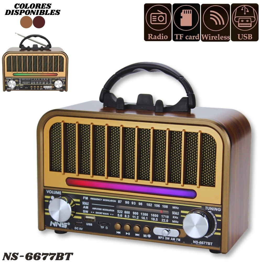 Radio Parlante Retro Vintage Bluetooth